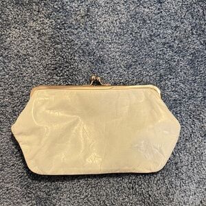 Light Blue Beth Springer Kiss-Lock coin purse  silver tone Frame